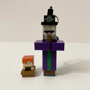 Minecraft Witch Keychain Hanger and Mini Figure Alex with Boat